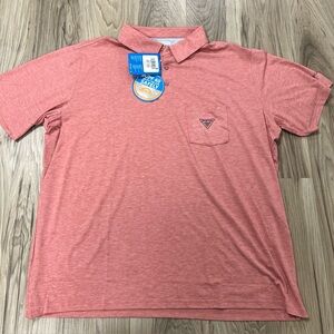 COLUMBIA PFG UNCHARTED PERFORMANCE UPF☀️PINK POLO MEN’S Size XXL $55.00 NWT
